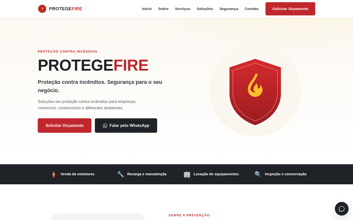 Preview do site ProtegeFire