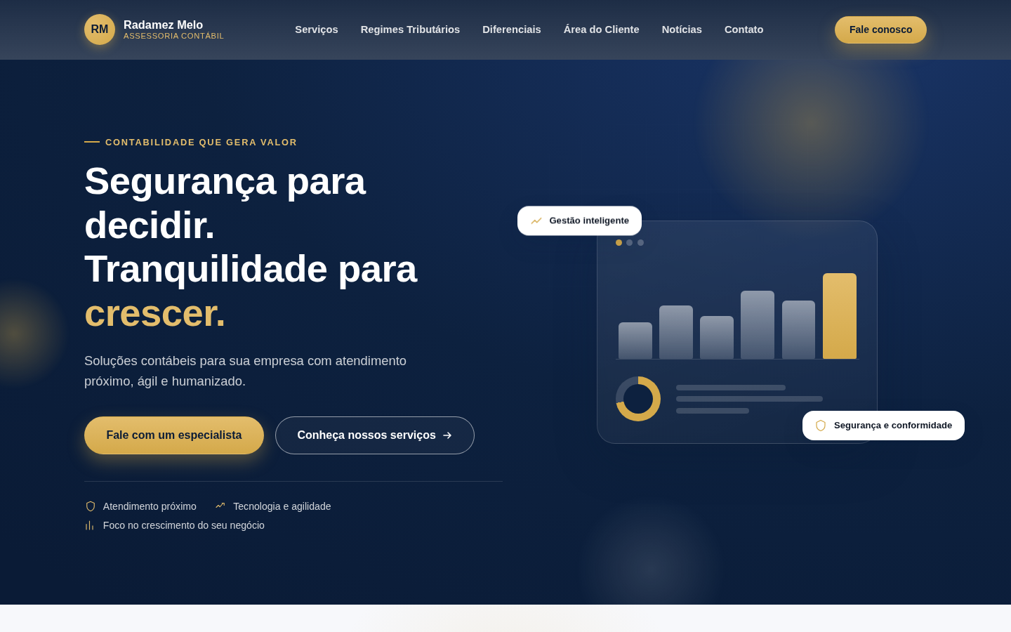 Preview do site Radamez Melo — Assessoria Contábil